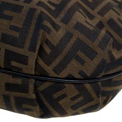 Pre Owned Fendi Tobacco Zucca Canvas Chef Chain Hobo