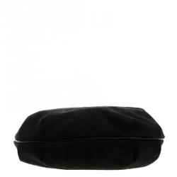 Pre Owned Fendi Black Zucca Canvas Chef Chain Link Hobo