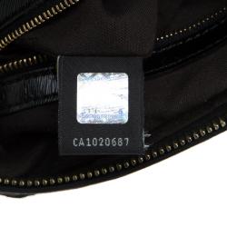 Pre Owned Fendi Black Zucca Canvas Chef Chain Link Hobo