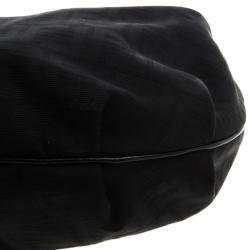 Pre Owned Fendi Black Zucca Canvas Chef Chain Link Hobo
