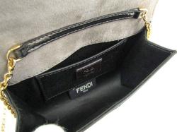 Pre Owned Fendi Bi Color Elite Vitello Leather Clutch Bag