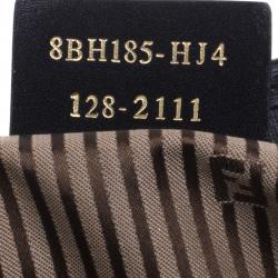 Pre Owned Fendi Black Coated Canvas Dotted Roll Tote