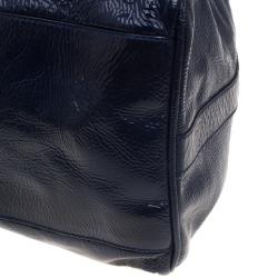 Pre Owned Fendi Navy Blue Patent Leather Oversized De Jour Tote