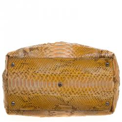 Pre Owned Fendi Yellow Python B Bag