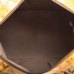 Pre Owned Fendi Yellow Python B Bag