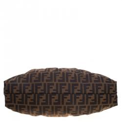 Pre Owned Fendi Tobacco Zucca Canvas Chef Shoulder Bag