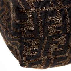 Pre Owned Fendi Tobacco Zucca Canvas Chef Shoulder Bag