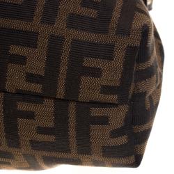 Pre Owned Fendi Tobacco Zucca Canvas Chef Shoulder Bag