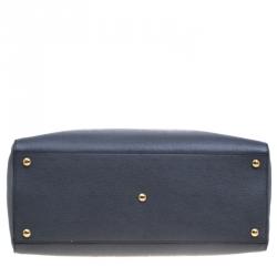 Pre Owned Fendi Grey Saffiano Leather 2Jours Tote