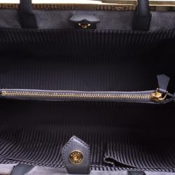 Pre Owned Fendi Grey Saffiano Leather 2Jours Tote