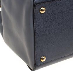 Pre Owned Fendi Grey Saffiano Leather 2Jours Tote