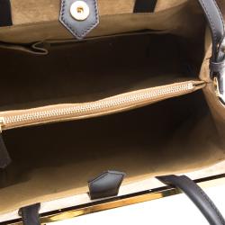 Pre Owned Fendi Tobacco Zucca Canvas and Calf Hair 2Jours Tote