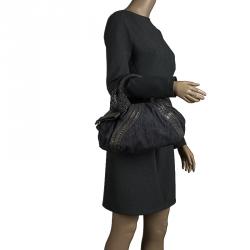 Pre Owned Fendi Blue Denim Baby Spy Bag