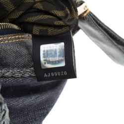 Pre Owned Fendi Blue Denim Baby Spy Bag