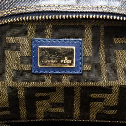 Pre Owned Fendi Blue Denim Baby Spy Bag