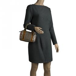 Fendi Multicolor Zucchino Canvas Mini Sequins Forever Bauletto Boston Bag