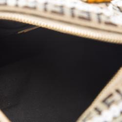 Fendi Multicolor Zucchino Canvas Mini Sequins Forever Bauletto Boston Bag