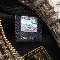 Fendi Multicolor Zucchino Canvas Mini Sequins Forever Bauletto Boston Bag