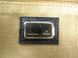 مملوكة مسبقًا Fendi Black Sequin/Leather Baguette Chain Flap Bag