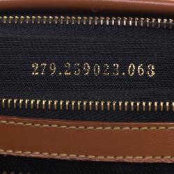 Pre Owned Fendi Tobacco Pequin Coated Canvas Boston Bag
