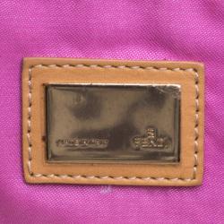 Pre Owned Fendi Tan Leather Flap Tote