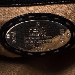 Pre Owned Fendi Black Selleria Leather Linda Satchel