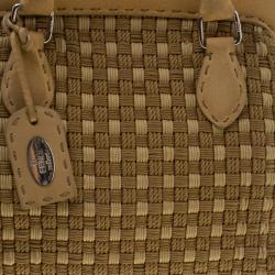 Pre Owned Fendi Beige Woven Rope Paglia Satchel