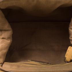 Pre Owned Fendi Beige Woven Rope Paglia Satchel