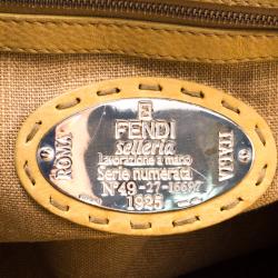Pre Owned Fendi Beige Woven Rope Paglia Satchel