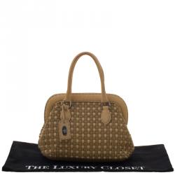 Pre Owned Fendi Beige Woven Rope Paglia Satchel