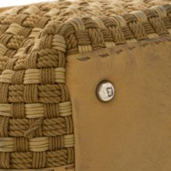 Pre Owned Fendi Beige Woven Rope Paglia Satchel