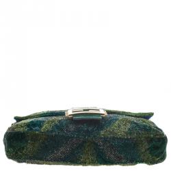 Pre Owned Fendi Green Beads and Python Mini Mama Shoulder Bag