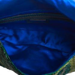 Pre Owned Fendi Green Beads and Python Mini Mama Shoulder Bag
