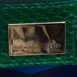 Pre Owned Fendi Green Beads and Python Mini Mama Shoulder Bag
