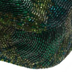 Pre Owned Fendi Green Beads and Python Mini Mama Shoulder Bag