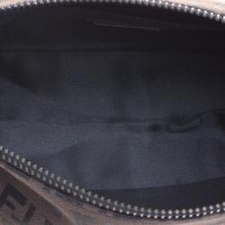Pre Owned Fendi Dark Brown Zucchino Canvas Pochette
