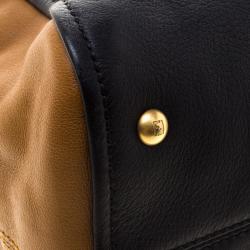 Pre Owned Fendi Tri Color Leather Large Chameleon Satchel