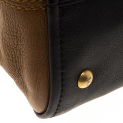 Pre Owned Fendi Tri Color Leather Large Chameleon Satchel