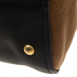 Pre Owned Fendi Tri Color Leather Large Chameleon Satchel