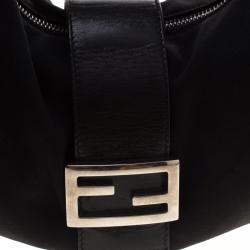 Pre Owned Fendi Black Fabric Mama Forever Hobo
