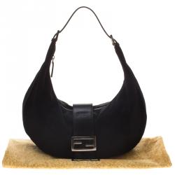 Pre Owned Fendi Black Fabric Mama Forever Hobo