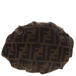 Pre Owned Fendi Tobacco Zucca Canvas Mini Chef Bag