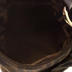 Pre Owned Fendi Tobacco Zucca Canvas Mini Chef Bag
