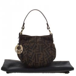 Pre Owned Fendi Tobacco Zucca Canvas Mini Chef Bag