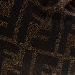 Pre Owned Fendi Tobacco Zucca Canvas Mini Chef Bag