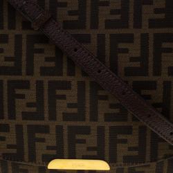 Pre Owned Fendi Tobacco Zucca Canvas Crossbody Bag