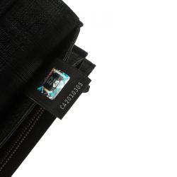 Pre Owned Fendi Black Zucchino Coated Canvas Continental Wallet