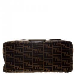 Pre Owned Fendi Tobbaco Zucca Canvas Mama Forever Shoulder Bag