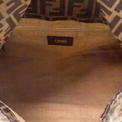 Pre Owned Fendi Tobbaco Zucca Canvas Mama Forever Shoulder Bag