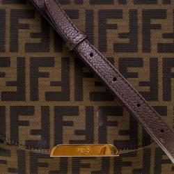 Pre Owned Fendi Tobacco Zucca Canvas Crossbody Bag